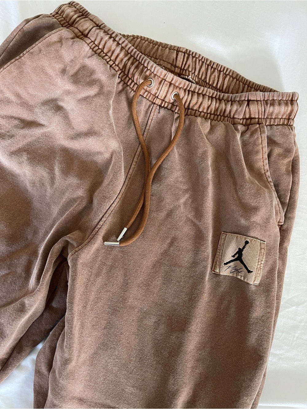 Jordan Tan Brown Elastic Waist Sweatpants